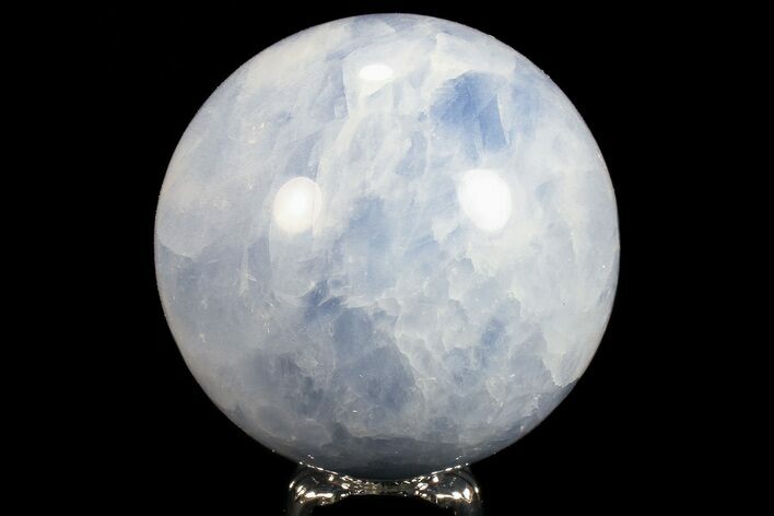 Polished Blue Calcite Sphere - Madagascar #74448